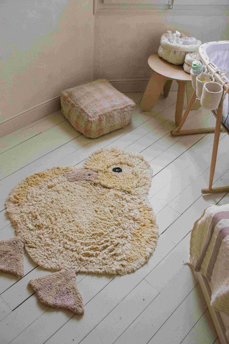 Washable Duck Rug 95 x 120 cm for Kids Rooms
