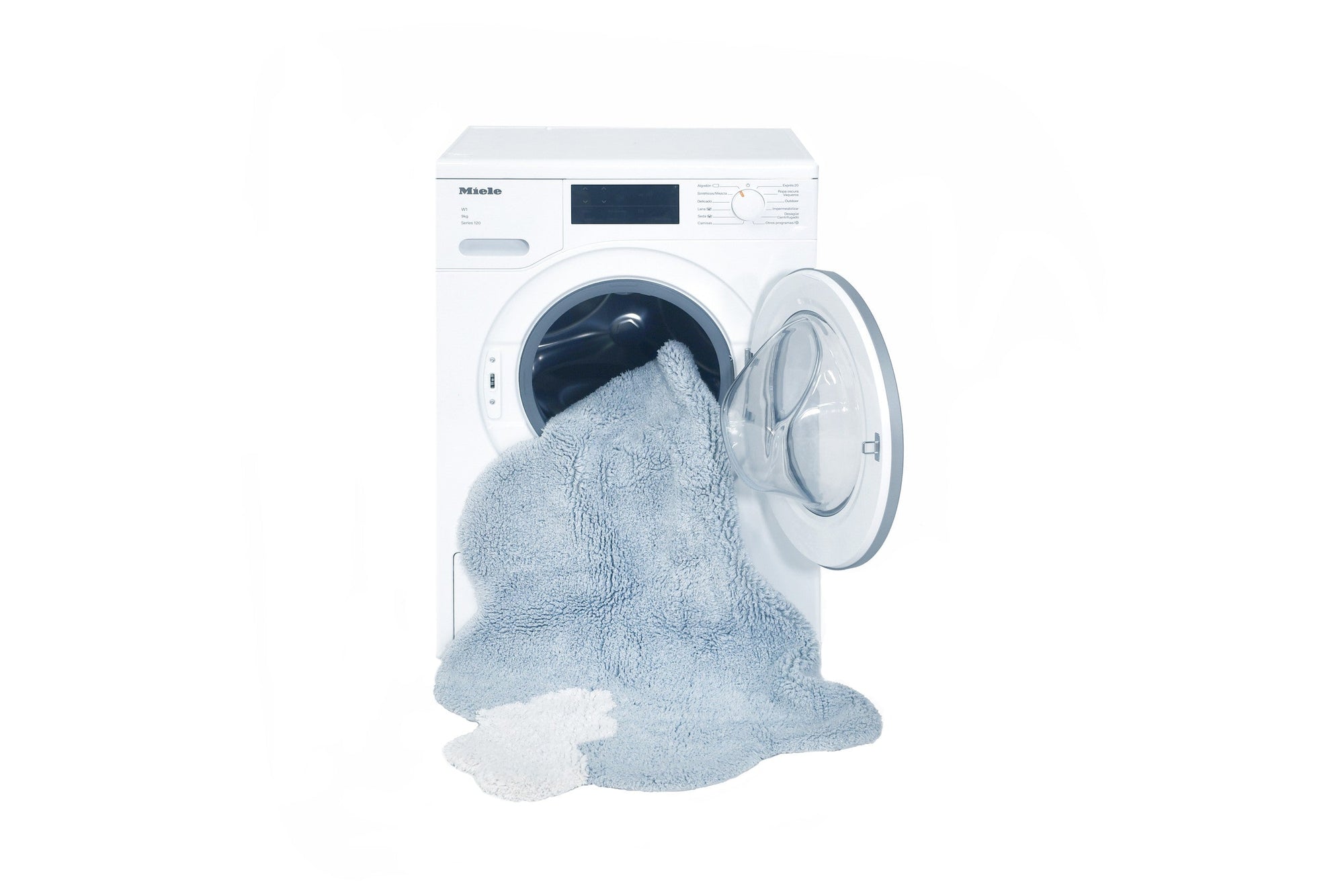 Washable Puffy Rug Dream Blue Cloud 110 x 170 cm