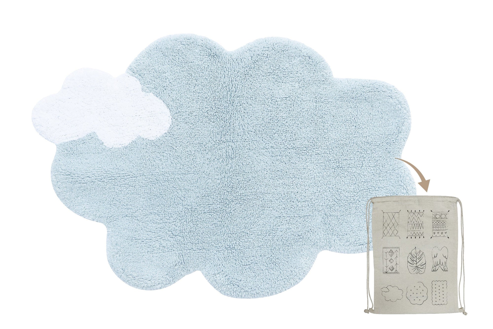Transform Your Space with the Cloud Washable Puffy Rug by Lorena Canals at www.brixbailey.com