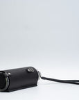 Leather water bottle holder with strap and glass bottle | OUTLET