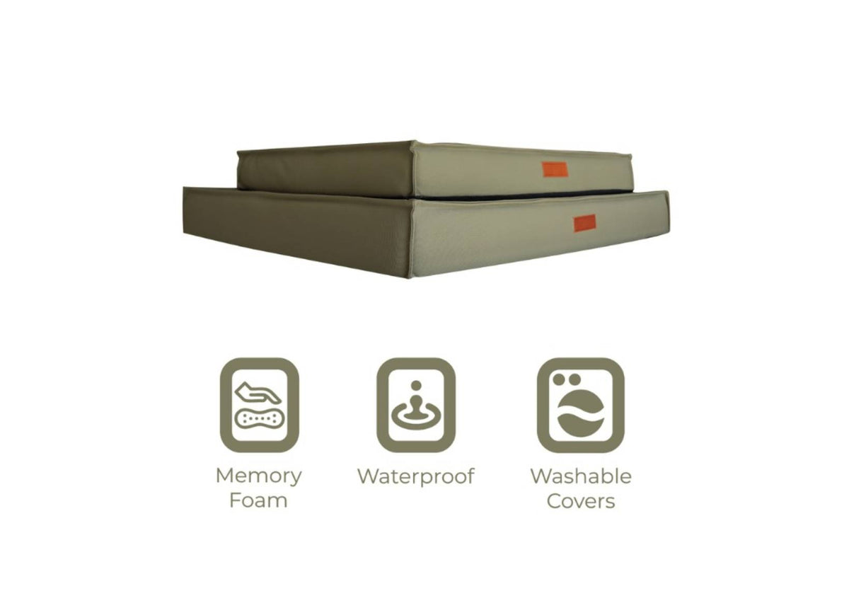 Waterproof &amp; Memory Foam Dog Bed With Removable Covers | Henley