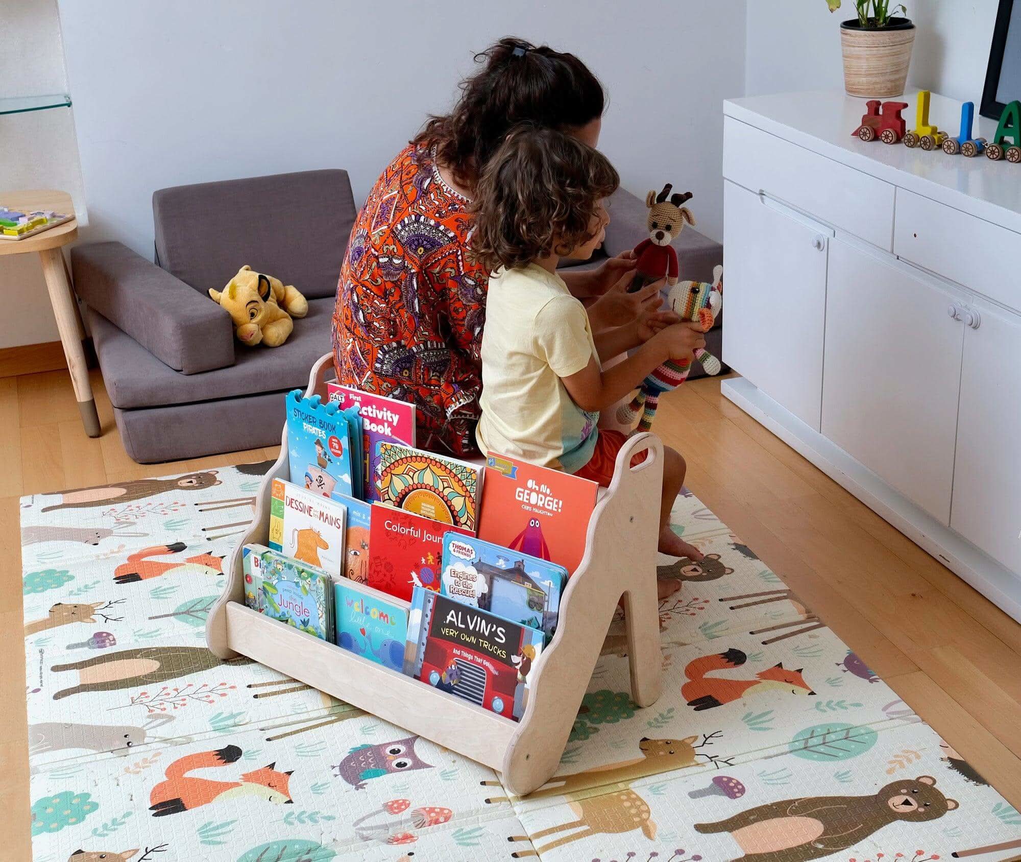 Wave Design Montessori Bookshelf / Medium Size-4