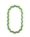 Wavy Mirror in Green Oval