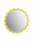 Wavey Round Mirror in Yellow