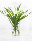Silk Flower Arrangement White Calla Lilies