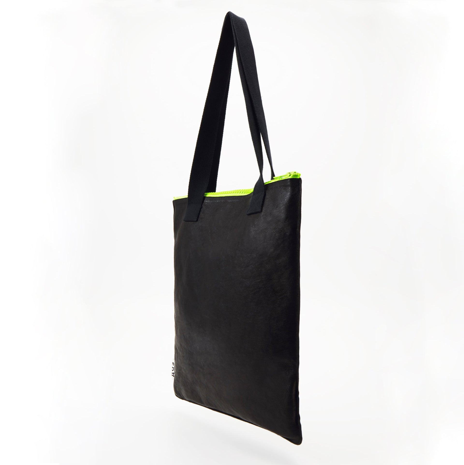 Silver Leather Tote Bag with Blue Straps – Handcrafted &amp; Ethical by Daz Studio at www.brixbailey.com