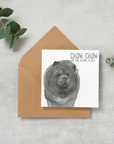 Send Some Floofy Love: Blue Chow Chow 'Aloof Floof' Greeting Card