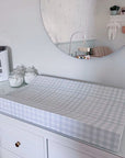 Anti-Roll Wedge Changing Mat - Baby Blue Gingham