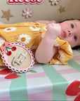 Anti-Roll Wedge Baby Changing Mat - Cherry