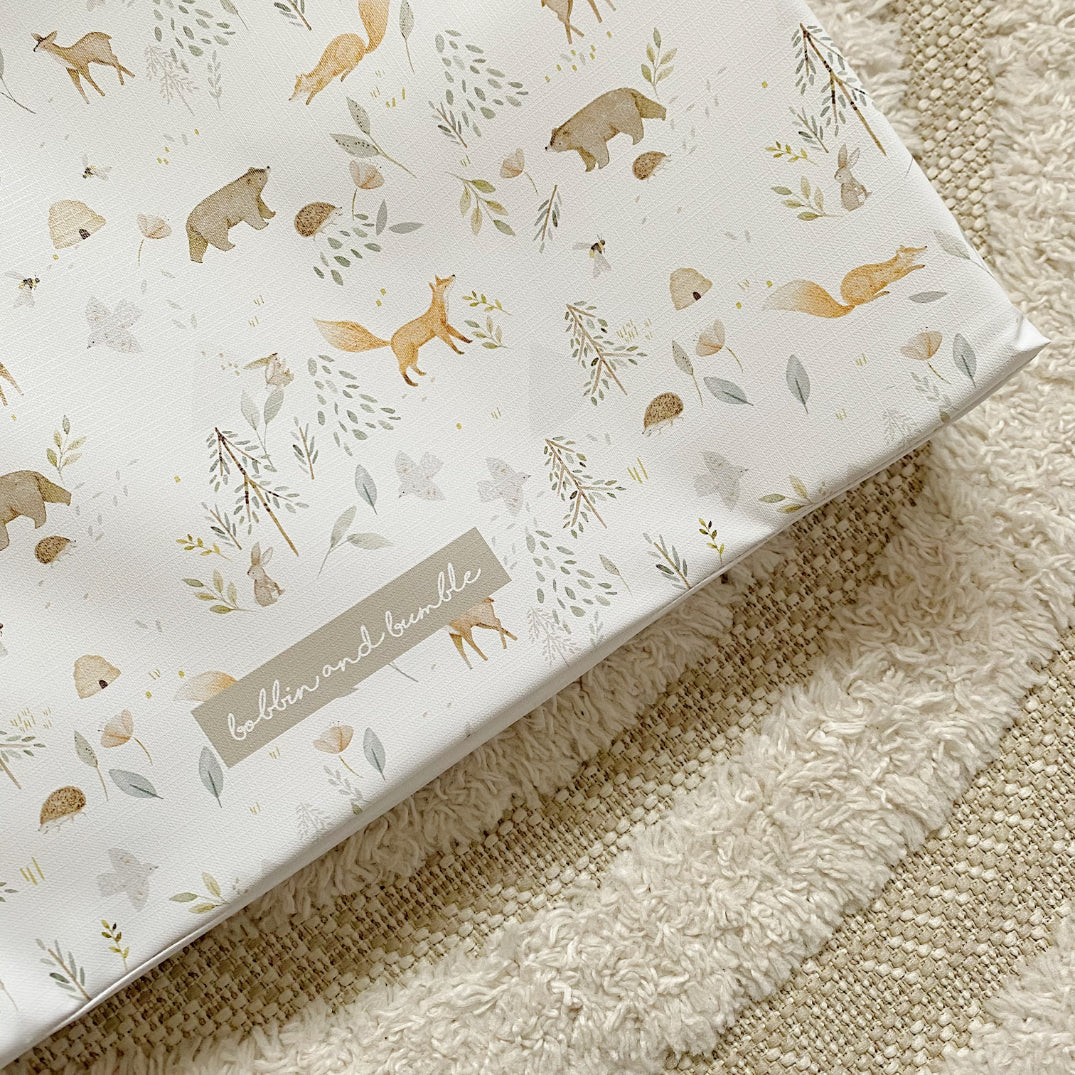 Anti-Roll Wedge Baby Changing Mat - Woodland Animals