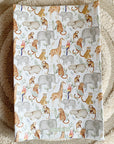 Anti-Roll Wedge Baby Changing Mat - Jungle Animals print