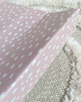 Anti-Roll Wedge Changing Mat - Dusky Pink Spotty Print