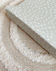 Anti-Roll Wedge Changing Mat - Sage Green Spotty Print