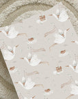 Anti-Roll Wedge Baby Changing Mat - Welcome Baby Print