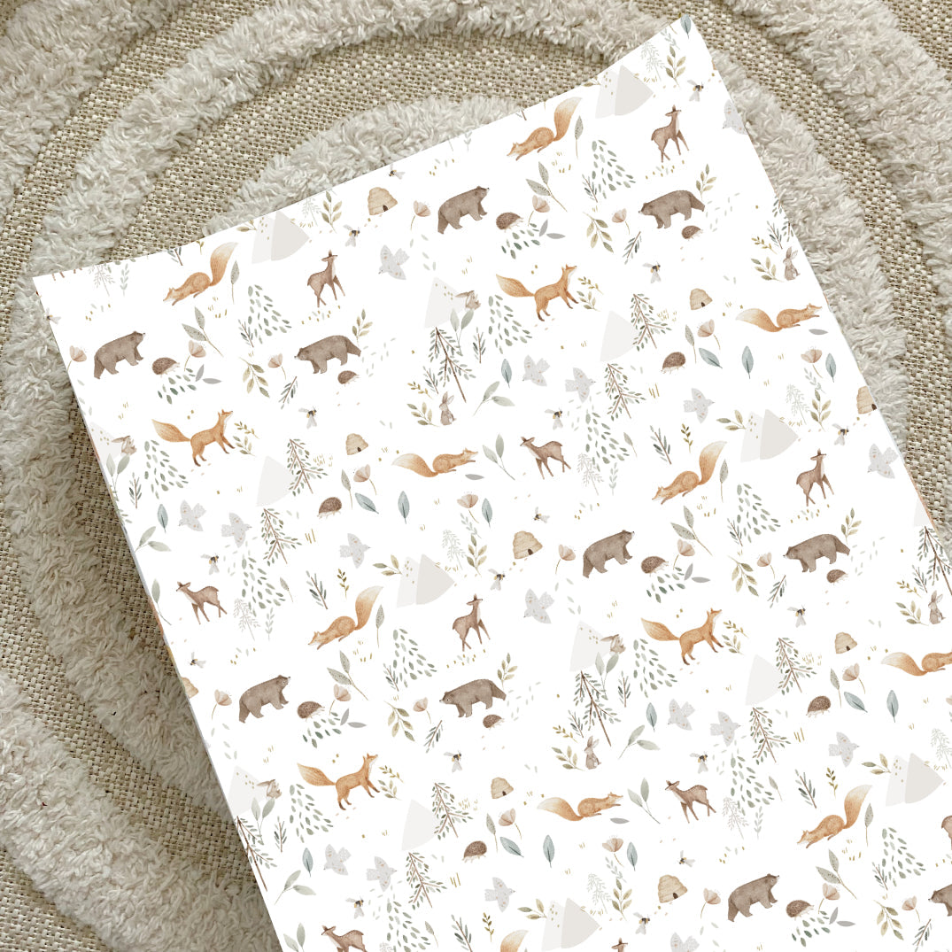 Anti-Roll Wedge Baby Changing Mat - Woodland Animals