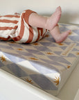 Anti-Roll Wedge Baby Changing Mat - Blue Harlequin
