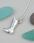 Welly Boot Personalised Silver Charm