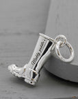 Welly Boot Personalised Silver Charm