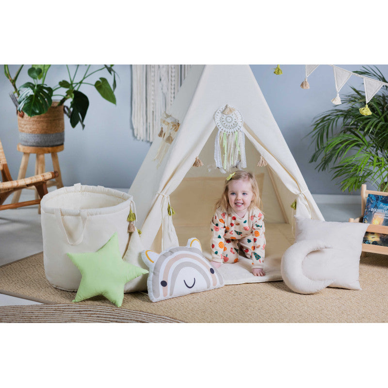 Playful Kids' Room Decorative Pillow – Durable & Safe Cotton by Sówka at brixbailey.com