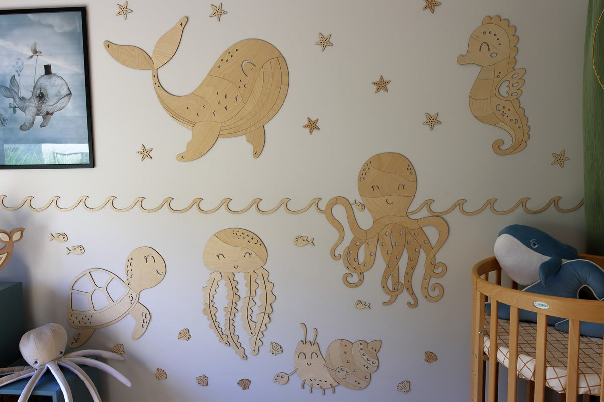 Wooden Wall Decoration - Whale