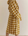 Whimsical Polka Dot Hooded Bath Robe - 100% Organic Long-stapled Cotton-1