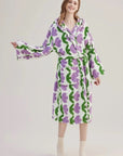 Whimsical Tulip Hooded Bath Robe - 100% Organic Long-stapled Cotton-2