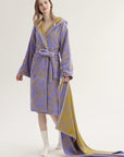Whimsy Funky Smiley Face Hooded Robe - Soft 100% Organic Long-stapled Cotton-1