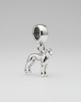 Whippet Silver Dog Charm