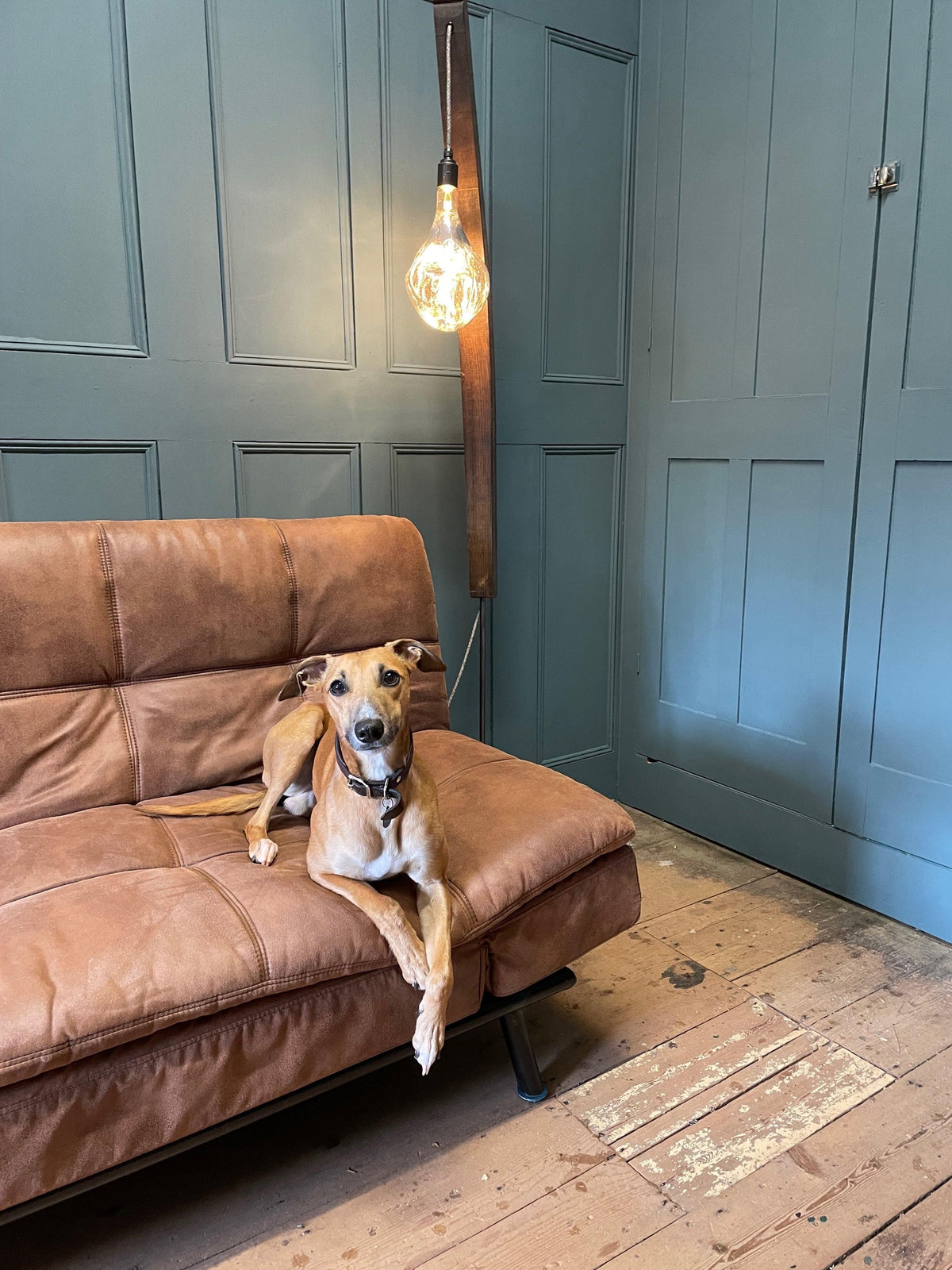 Whiskey Stave Floor Lamp | Reclaimed Oak Rustic Standard Lamp UK