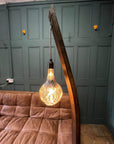 Whiskey Stave Floor Lamp | Reclaimed Oak Rustic Standard Lamp UK