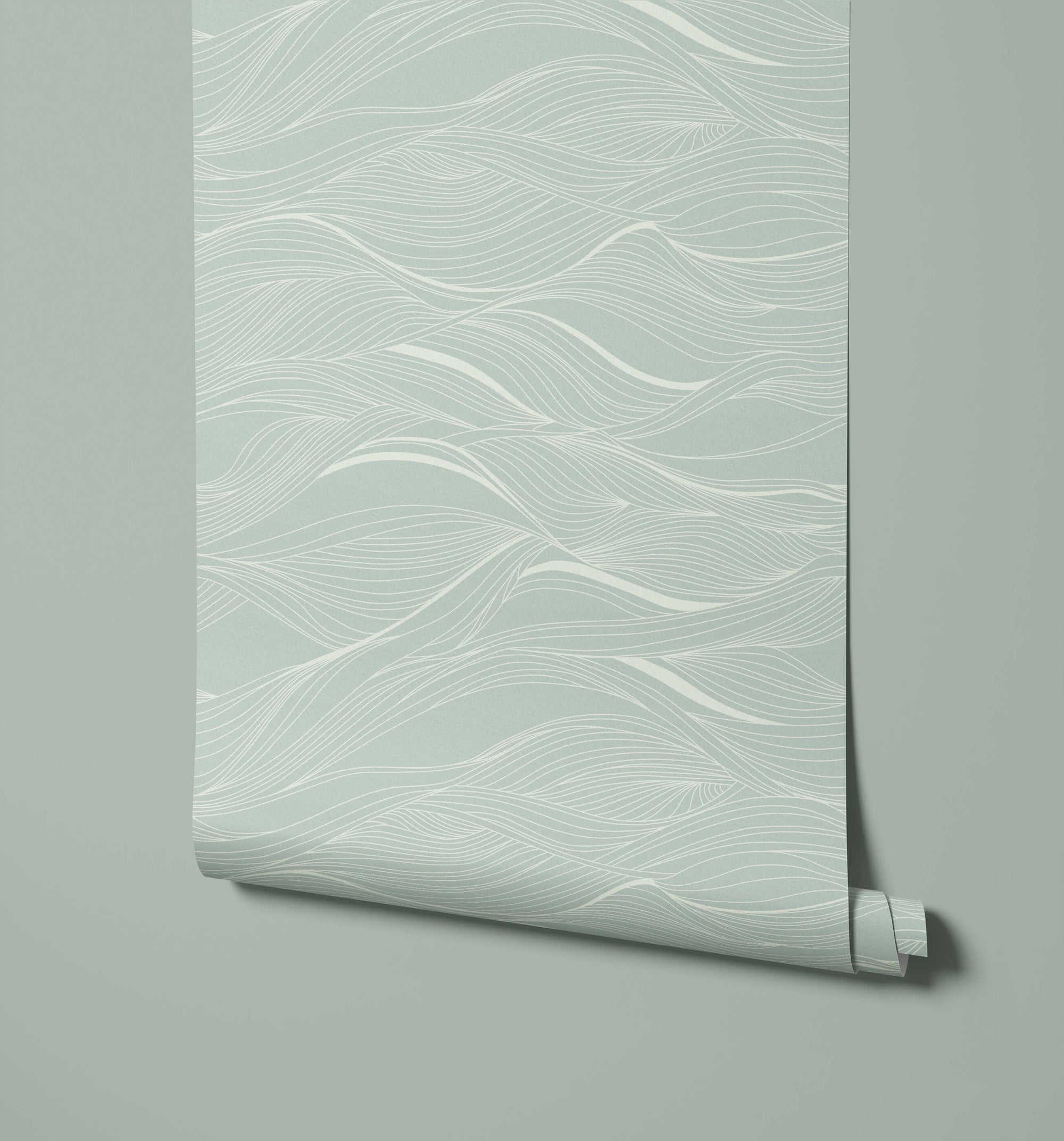 Whisper Abstract Wavy Line Wallpaper
