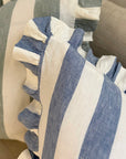 Whitby Stripe Cushion - Blue