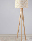 White Drum Lampshade, Gold Contemporary Design Shade for Table, Floor or Ceiling Pendant Light