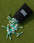 40 Bamboo Golf Tees - White/Green