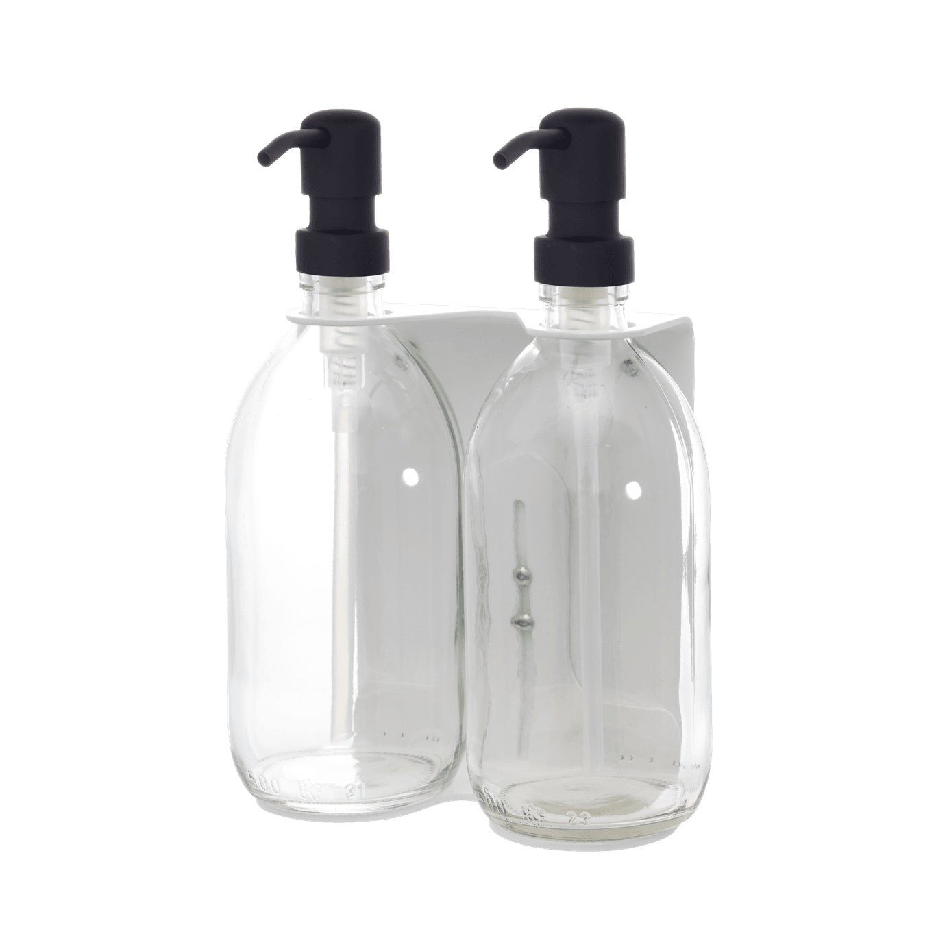 White Double Wall Mounted Soap Dispenser-6