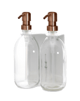 White Double Wall Mounted Soap Dispenser-8