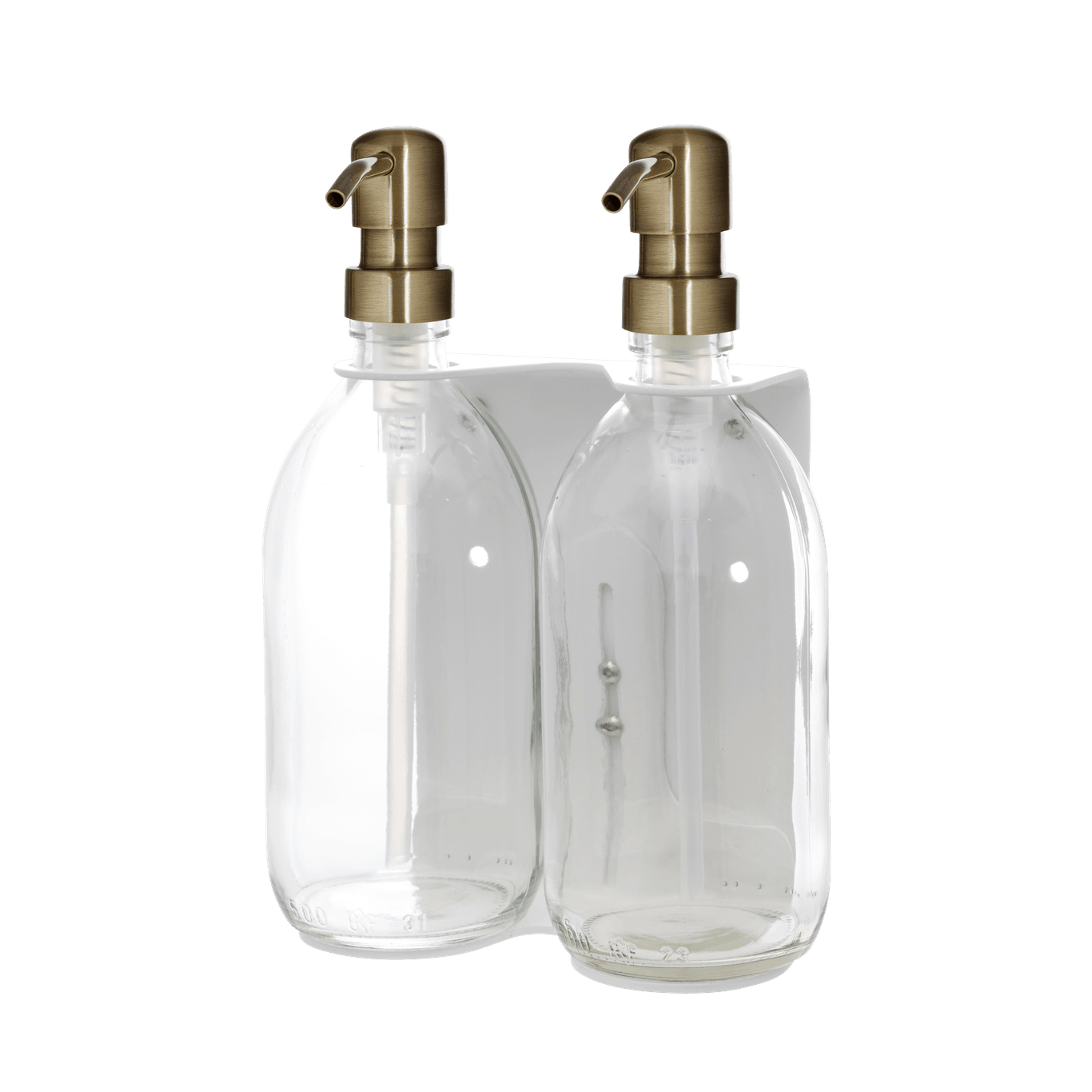 White Double Wall Mounted Soap Dispenser-10