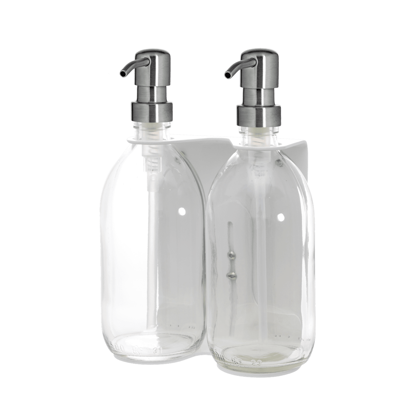 White Double Wall Mounted Soap Dispenser-11