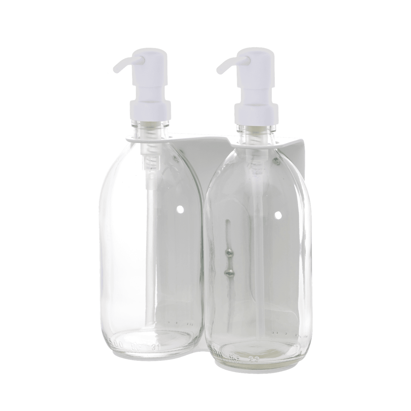 White Double Wall Mounted Soap Dispenser-12