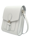 Handmade Leather Festival Phone Bag - White