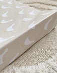 Anti-Roll Wedge Baby Changing Mat - Splash Goose print