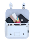 Leather Midi Satchel - White