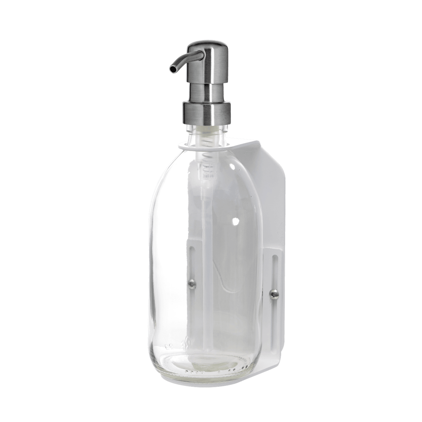 White Single  Wall Mounted Soap Dispenser
