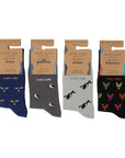 Small Motif 4 Pack Bamboo Sock Set