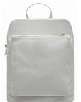 White Soft Pebbled Leather Backpack – Stylish & Multifunctional by Sostter at brixbailey.com