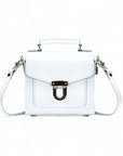 Handmade Leather Sugarcube Handbag - White