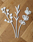 White Wooden Flower Bouquet Gift - Set of 3