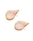 Embrace Elegance with Wild Cherry Leaf Stud Earrings - Timeless & Handcrafted Luxury by SCULP at www.brixbailey.com