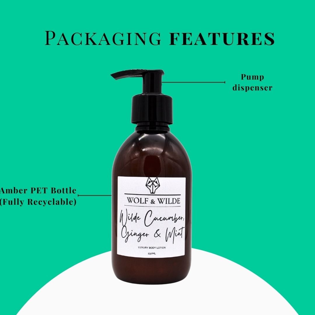 Wilde Cucumber, Ginger &amp; Mint Luxury Body Lotion 250ML-4