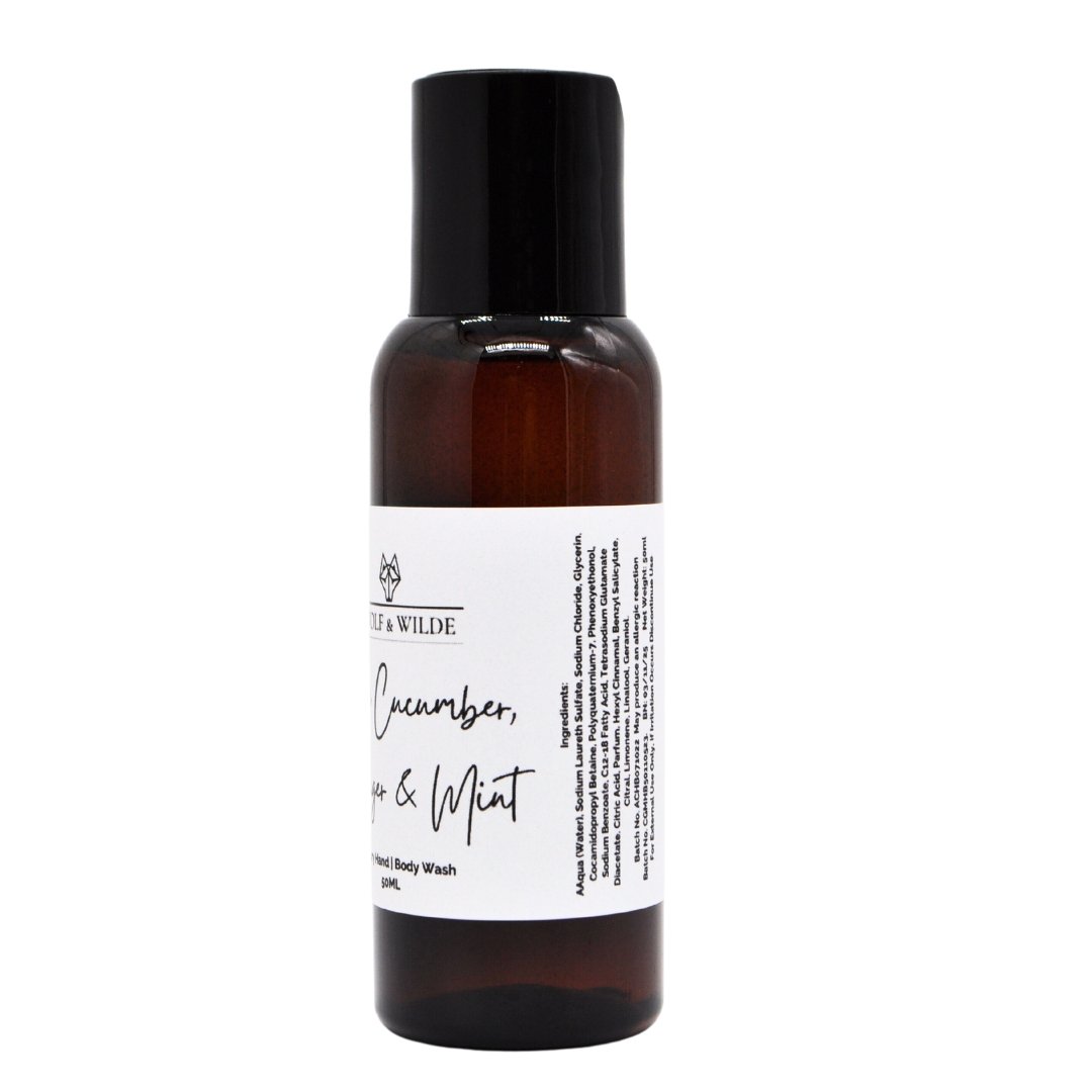Wilde Cucumber, Ginger &amp; Mint Travel Size Luxury Hand &amp; Body Wash 50ML
